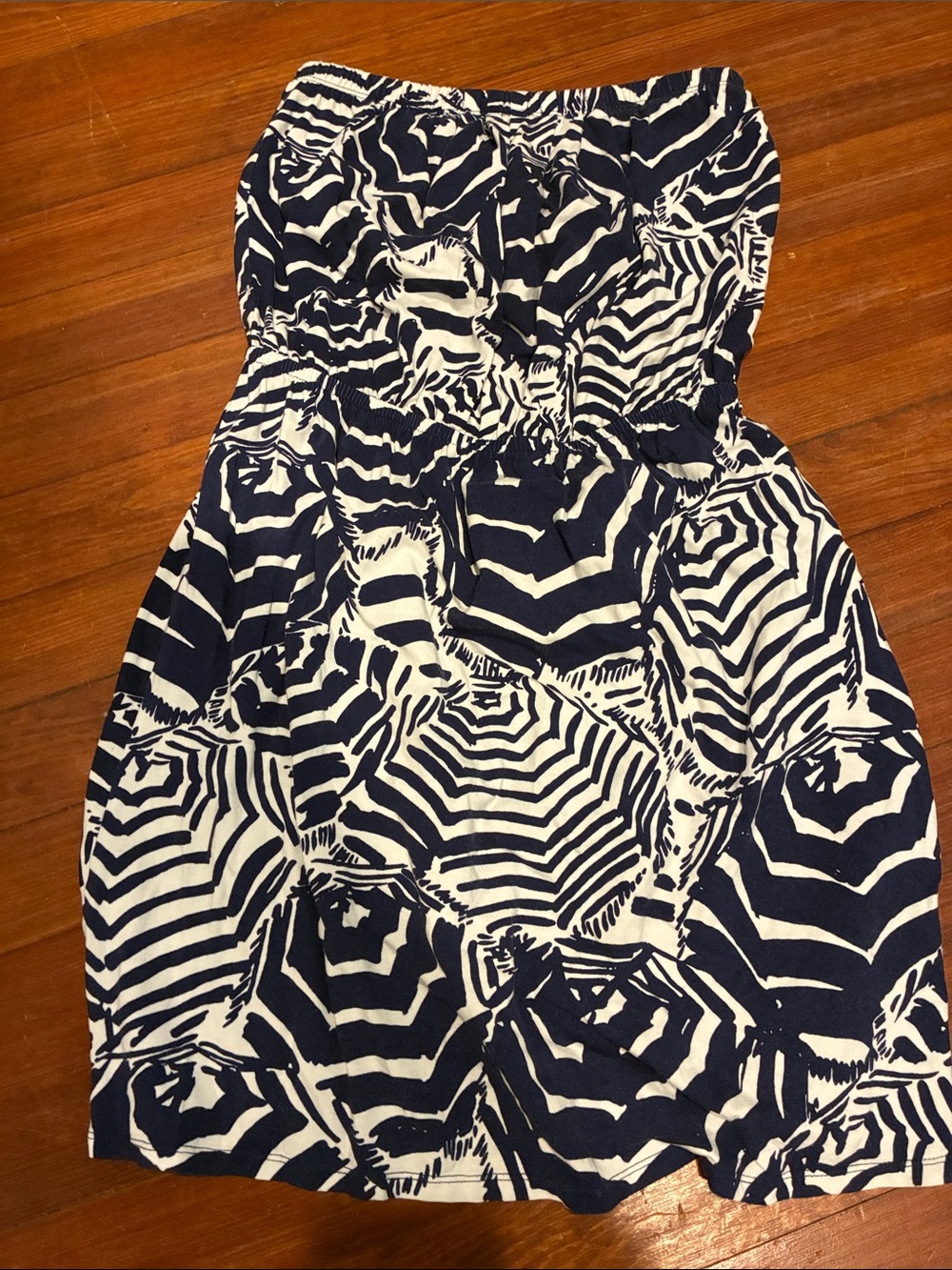 Lilly Pulitzer dark Blue and White women’s size small strapless dress